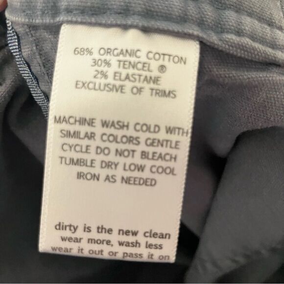 Toad & Co Earthworks Pant Gray Stitched Pocket Tapered Leg Size 10 - Picture 5 of 6